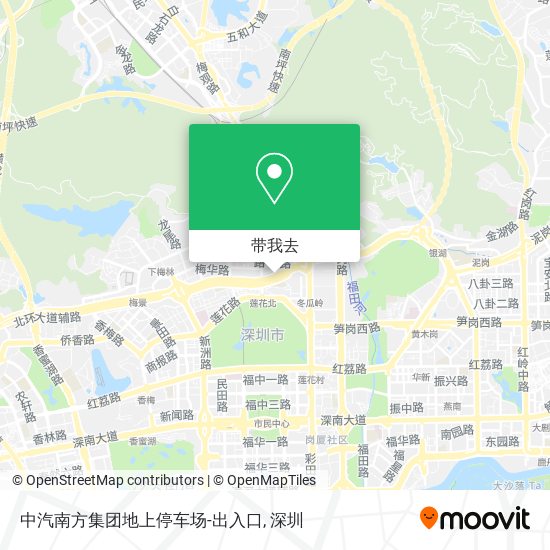 中汽南方集团地上停车场-出入口地图