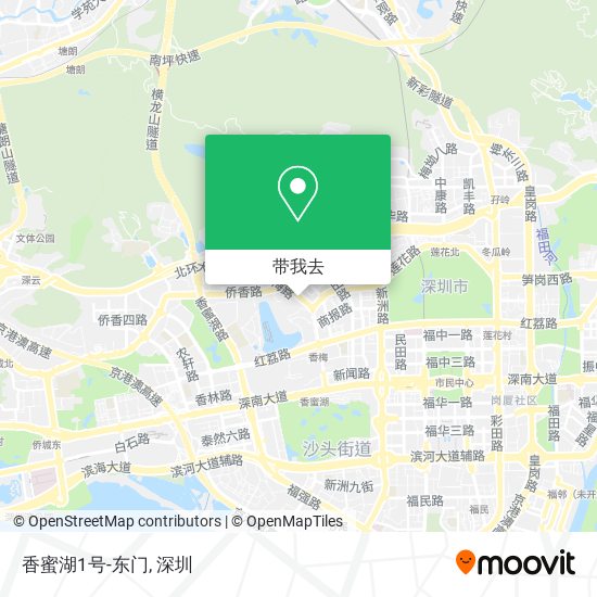 香蜜湖1号-东门地图