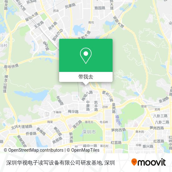 深圳华视电子读写设备有限公司研发基地地图