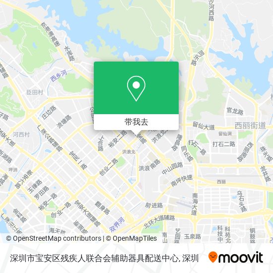 深圳市宝安区残疾人联合会辅助器具配送中心地图