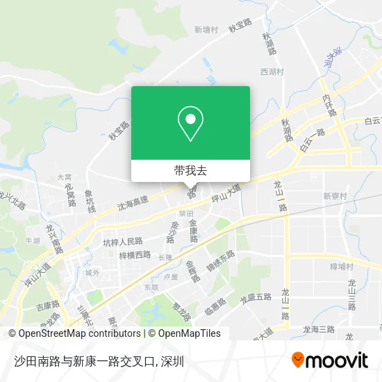 沙田南路与新康一路交叉口地图