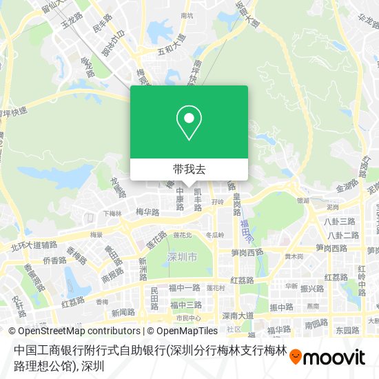 中国工商银行附行式自助银行(深圳分行梅林支行梅林路理想公馆)地图