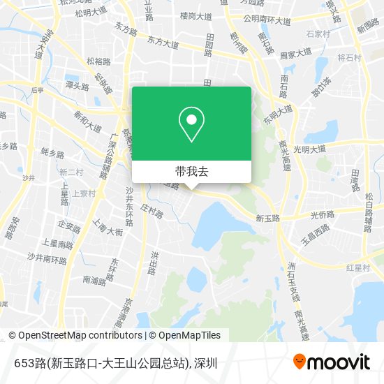 653路(新玉路口-大王山公园总站)地图