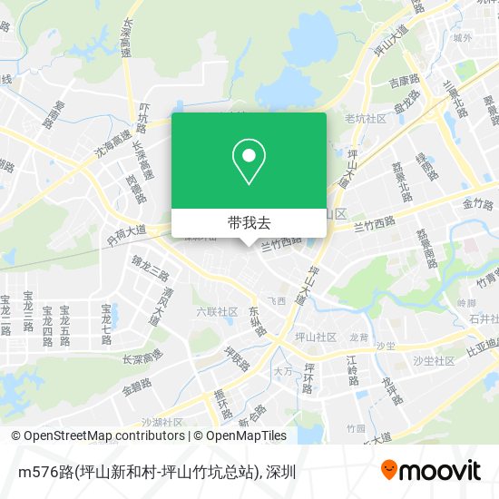 m576路(坪山新和村-坪山竹坑总站)地图