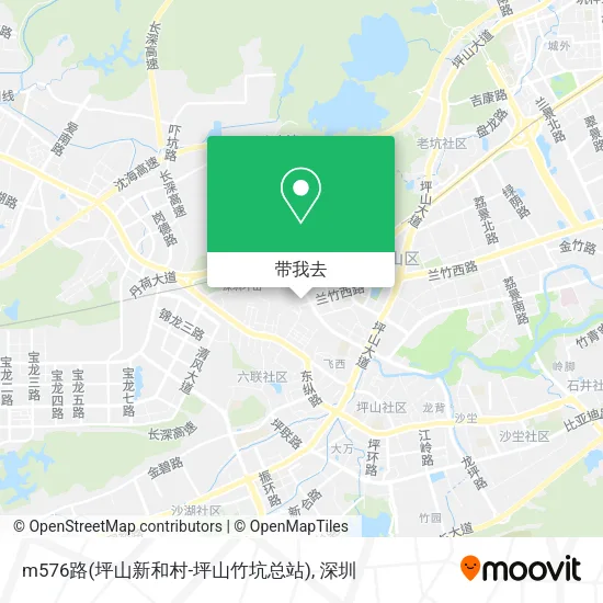 m576路(坪山新和村-坪山竹坑总站)地图