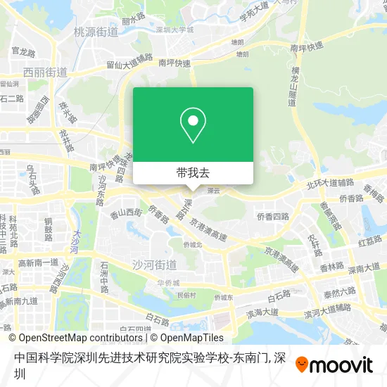 中国科学院深圳先进技术研究院实验学校-东南门地图