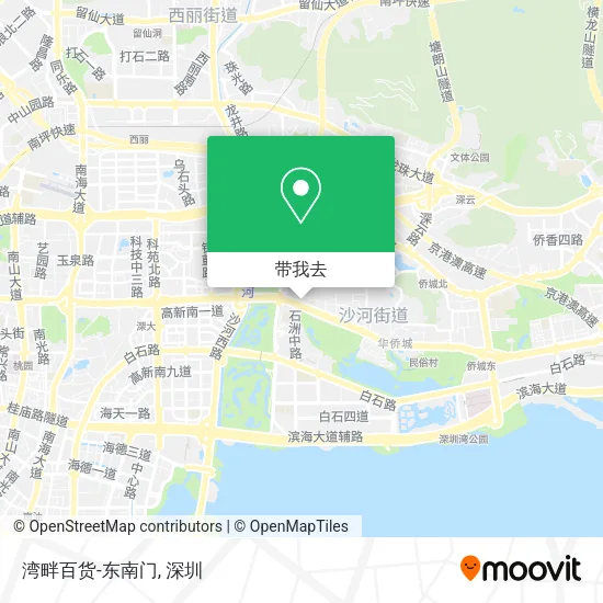 湾畔百货-东南门地图