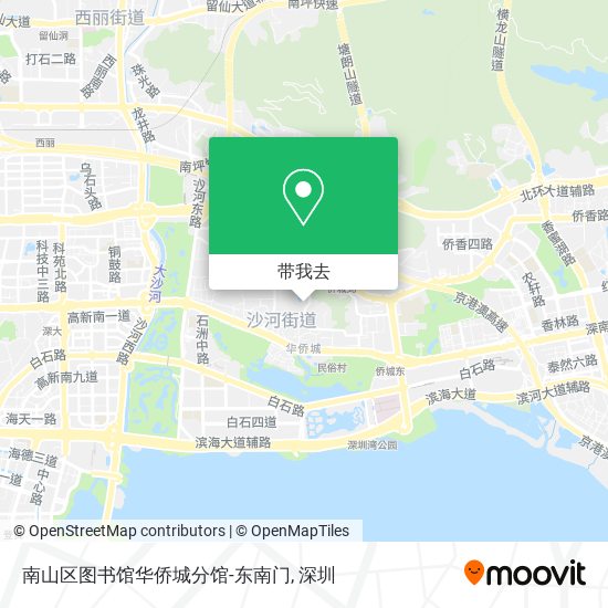 南山区图书馆华侨城分馆-东南门地图