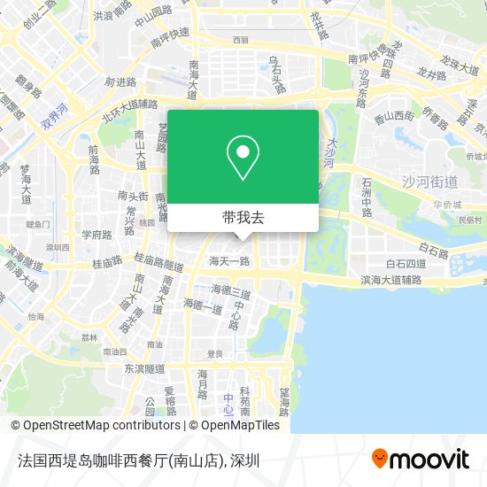 法国西堤岛咖啡西餐厅(南山店)地图