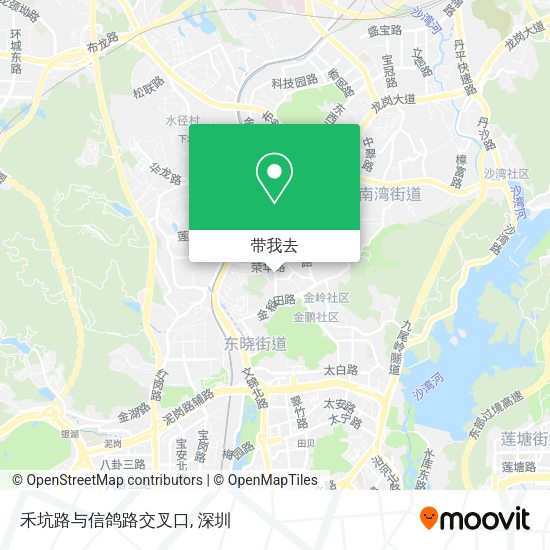 禾坑路与信鸽路交叉口地图