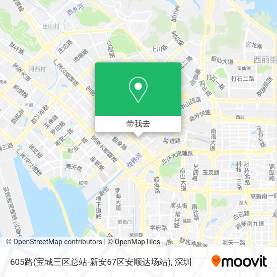 605路(宝城三区总站-新安67区安顺达场站)地图