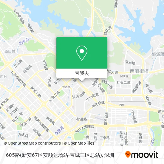 605路(新安67区安顺达场站-宝城三区总站)地图