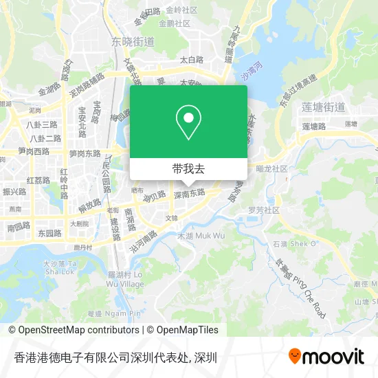 香港港德电子有限公司深圳代表处地图