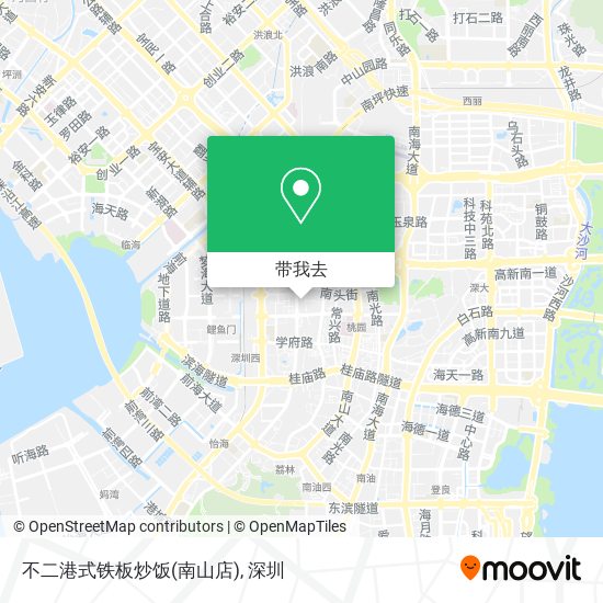 不二港式铁板炒饭(南山店)地图