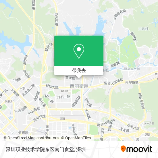 深圳职业技术学院东区南门食堂地图