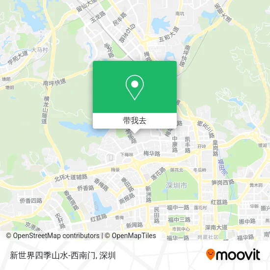 新世界四季山水-西南门地图