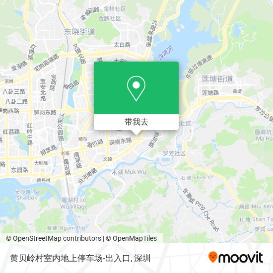 黄贝岭村室内地上停车场-出入口地图