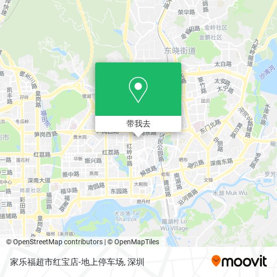 家乐福超市红宝店-地上停车场地图