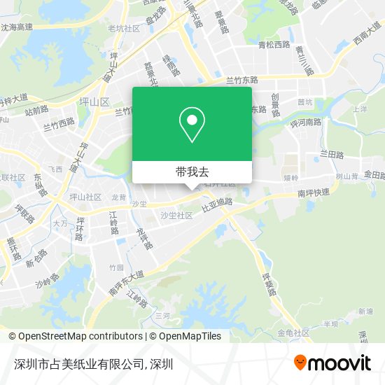深圳市占美纸业有限公司地图
