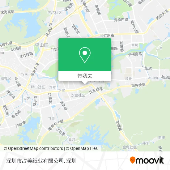 深圳市占美纸业有限公司地图