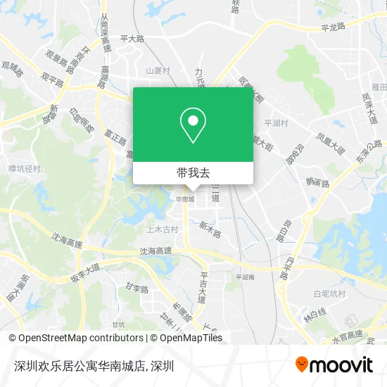 深圳欢乐居公寓华南城店地图