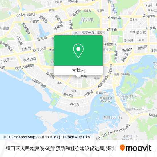 福田区人民检察院-犯罪预防和社会建设促进局地图