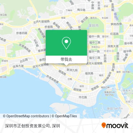 深圳市正创投资发展公司地图