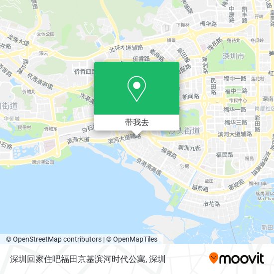 深圳回家住吧福田京基滨河时代公寓地图