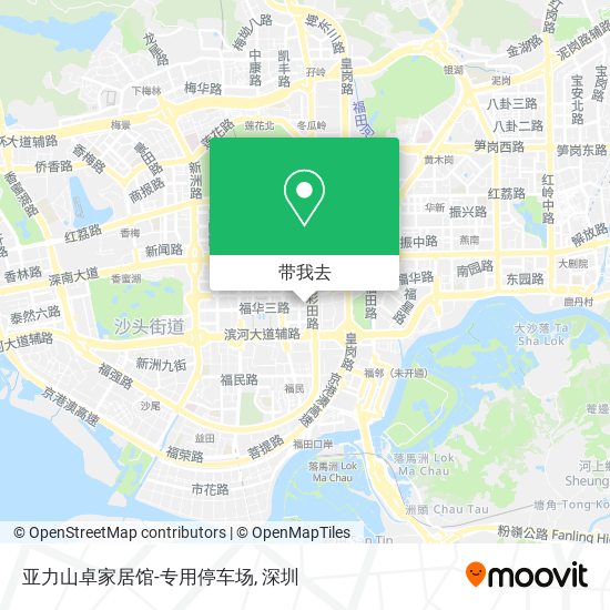 亚力山卓家居馆-专用停车场地图