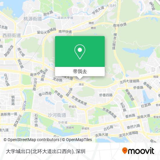 大学城出口(北环大道出口西向)地图