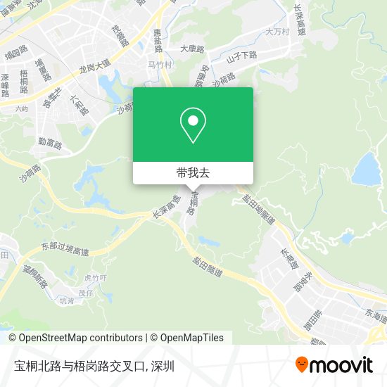 宝桐北路与梧岗路交叉口地图