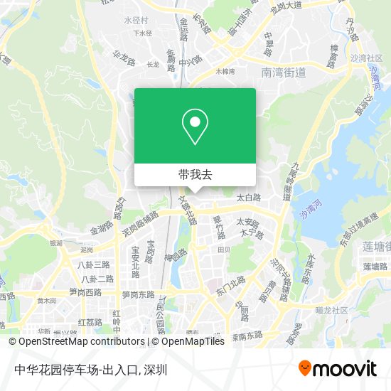 中华花园停车场-出入口地图