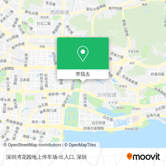 深圳湾花园地上停车场-出入口地图