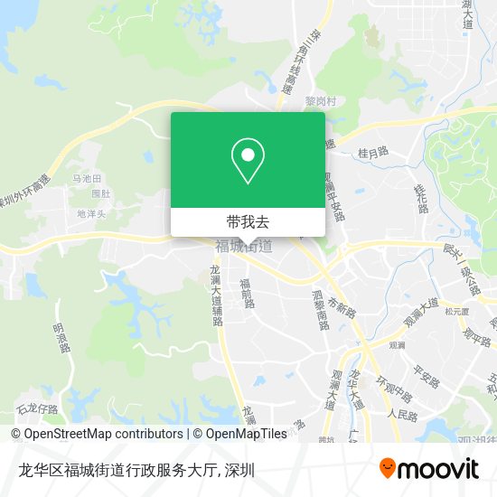 龙华区福城街道行政服务大厅地图