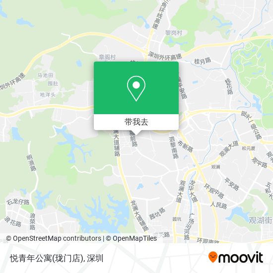 悦青年公寓(珑门店)地图