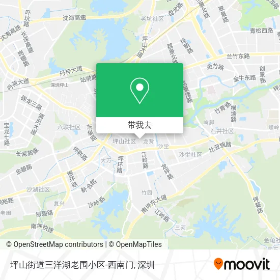 坪山街道三洋湖老围小区-西南门地图