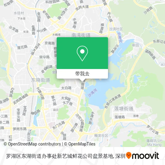 罗湖区东湖街道办事处新艺城鲜花公司盆景基地地图