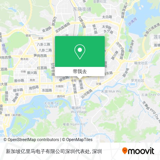 新加坡亿里马电子有限公司深圳代表处地图