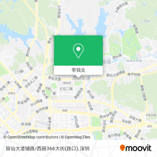 留仙大道辅路/西丽366大街(路口)地图