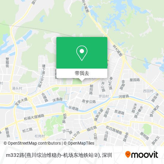 m332路(燕川综治维稳办-机场东地铁站②)地图