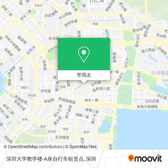 深圳大学教学楼-A座自行车租赁点地图