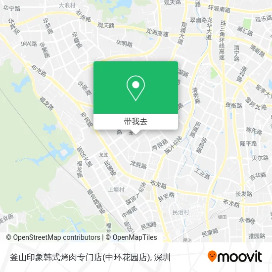 釜山印象韩式烤肉专门店(中环花园店)地图