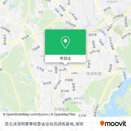 昆仑决深圳赛事组委会运动员训练基地地图