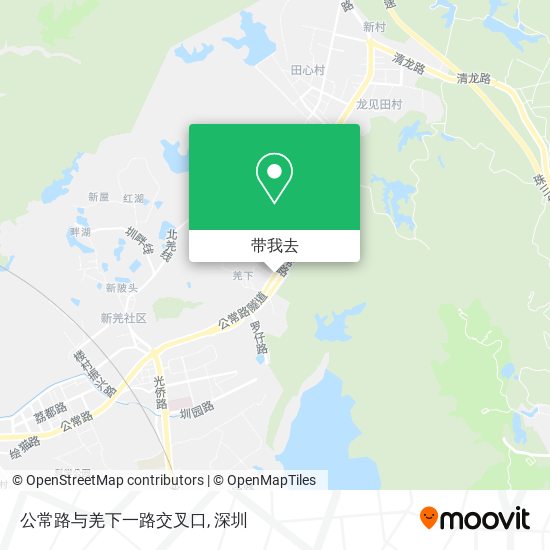 公常路与羌下一路交叉口地图