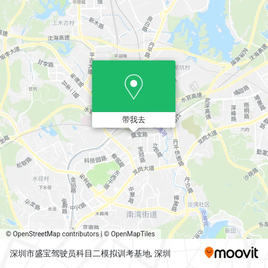 深圳市盛宝驾驶员科目二模拟训考基地地图