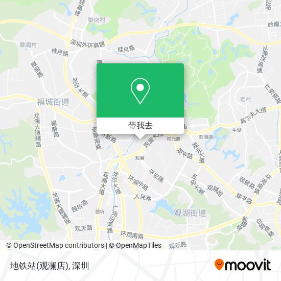 地铁站(观澜店)地图