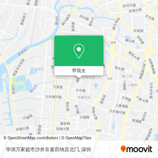 华润万家超市沙井京基百纳店北门地图