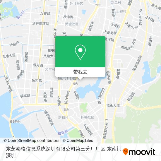 东芝泰格信息系统深圳有限公司第三分厂厂区-东南门地图