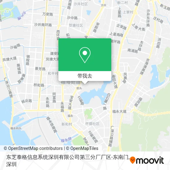 东芝泰格信息系统深圳有限公司第三分厂厂区-东南门地图