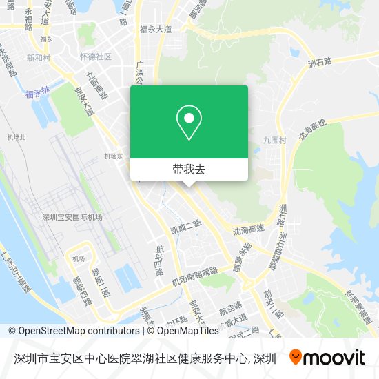 深圳市宝安区中心医院翠湖社区健康服务中心地图